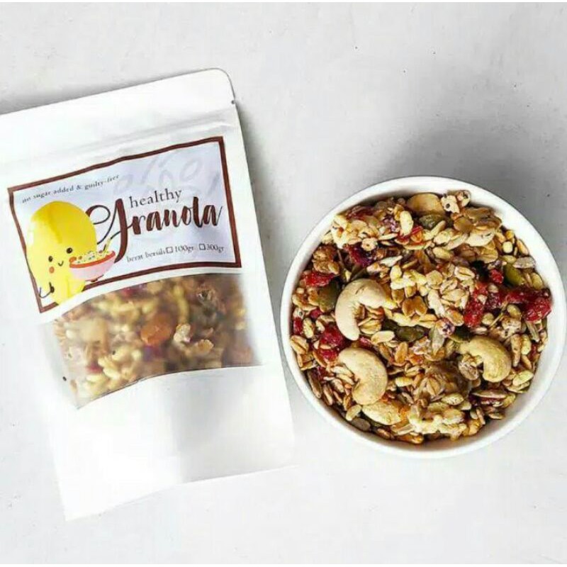 

HEALTHY GRANOLA 100GR & 300GR/Granola/Makanan Diet/Sarapan Sehat/Sereal