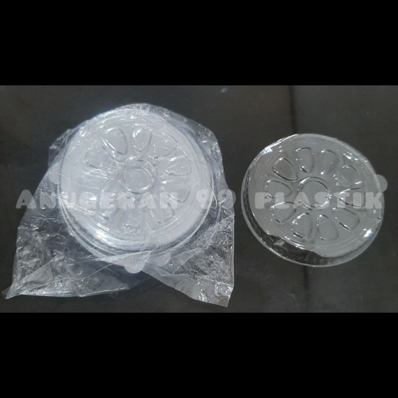 Tutup gelas/cup puding bening untuk cup 50ml - 90ml