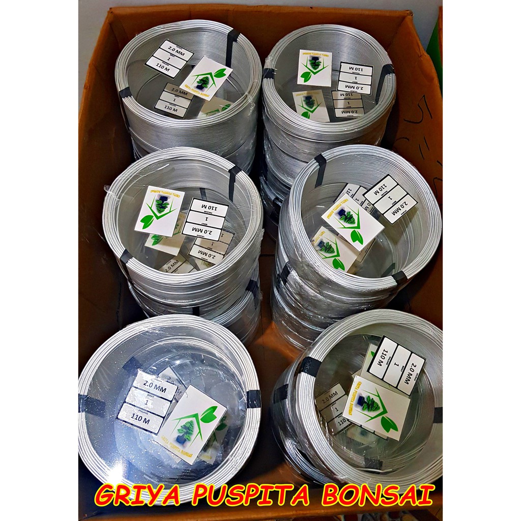 KAWAT BONSAI ALUMUNIUM PUTIH 1 KG 1 ROLL