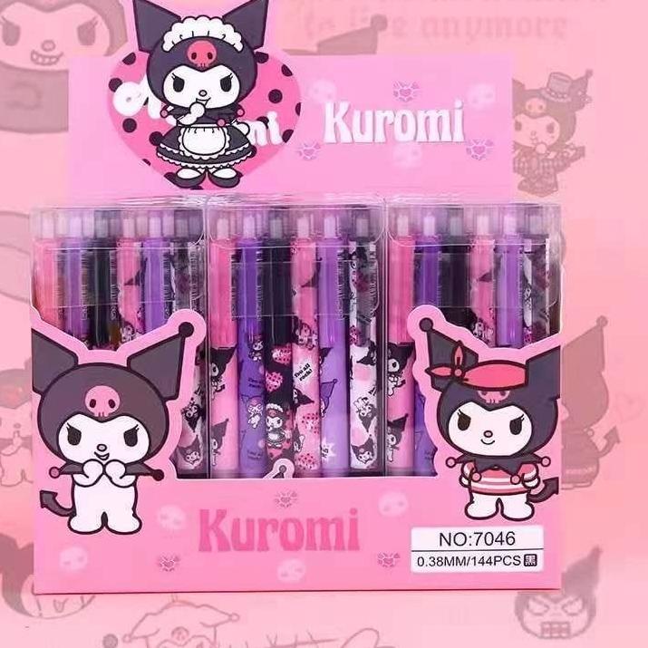 

Hot Sale Pen gel mekanik motif kuromi isi 12