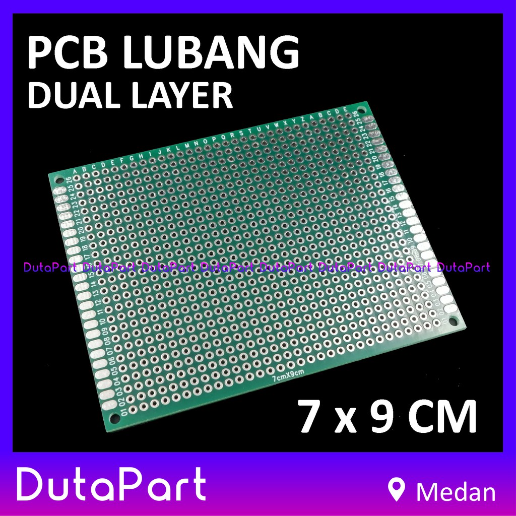 7x9 cm PCB Lubang Dua Sisi Dual Double Layer Side 7*9 Prototype Board