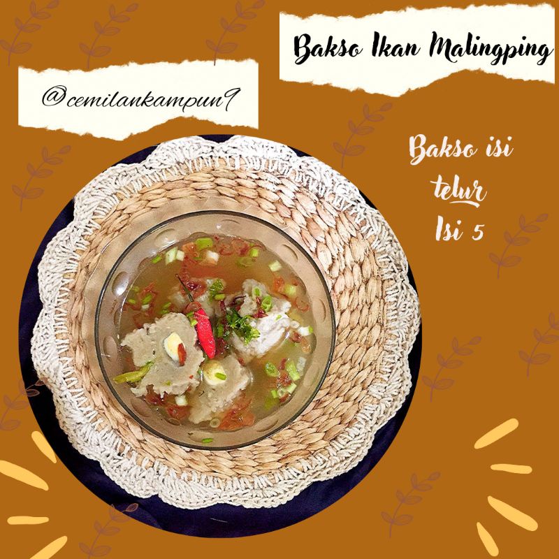 

Bakso ikan malingping / Bakso ikan keriting / bakso isi telur
