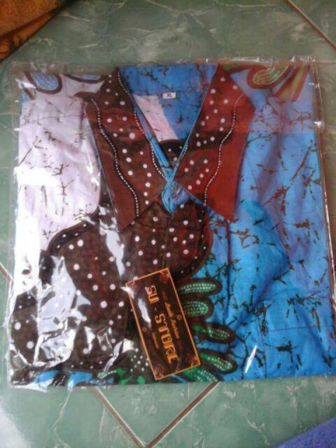 Bswart Batik Hrb026 Kenongo Hem Pendek Padi Pekalongan M L Xl Batik Pria Murah Modern Grosir
