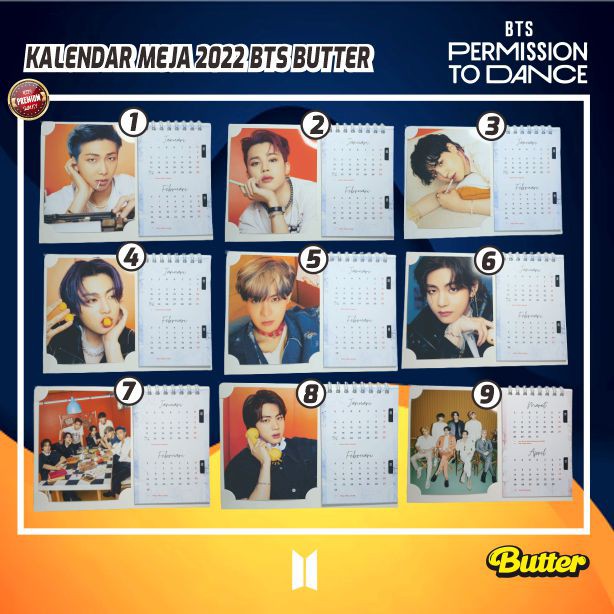 KALENDAR MEJA /DUDUK 2023 BTS BUTTER