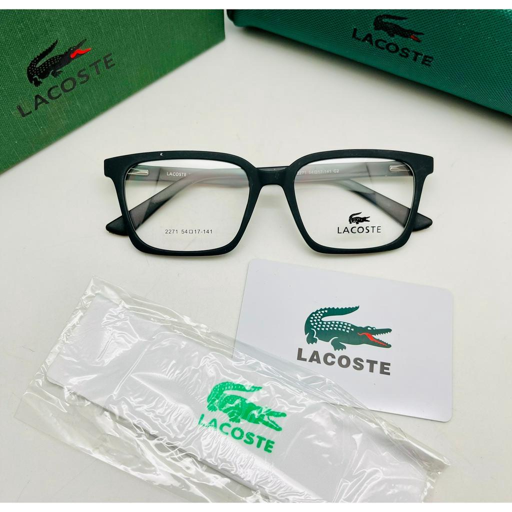 NEW FRAME KACAMATA LACOSTE 2271 BLACK GLOSSY FULLSET