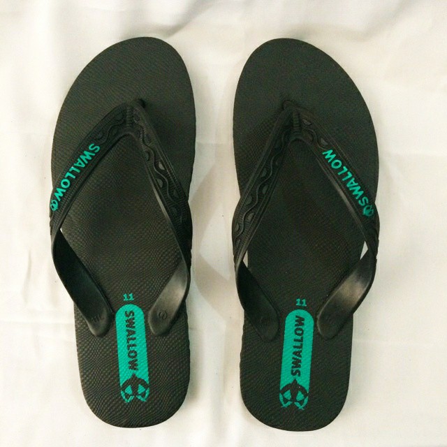 (COD) SANDAL JEPIT KARET SWALLOW BLACK PEARL M02 MURAH