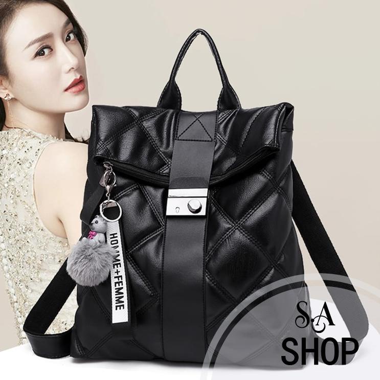 ⅍ Tas Ransel Backpack Gendong Branded Batam Multifungsi kulit Wanita Cewek Remaja Dewasa Kanvas Seko