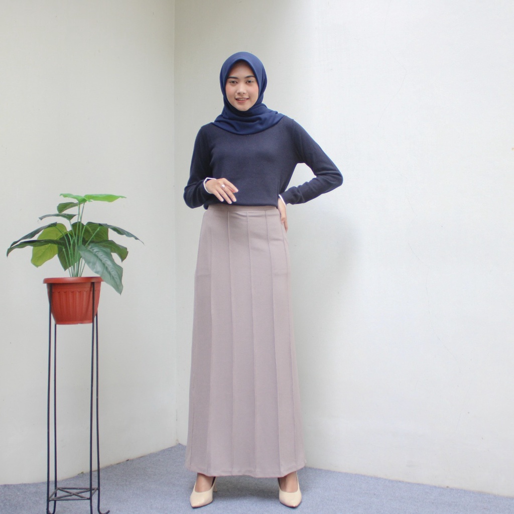 Dostifashion Naya Span  / Rok Kerja Hitam / Rok Kuliah Hitam / Rok Kantor / Rok Span Hitam  /  Rok Lurus-2