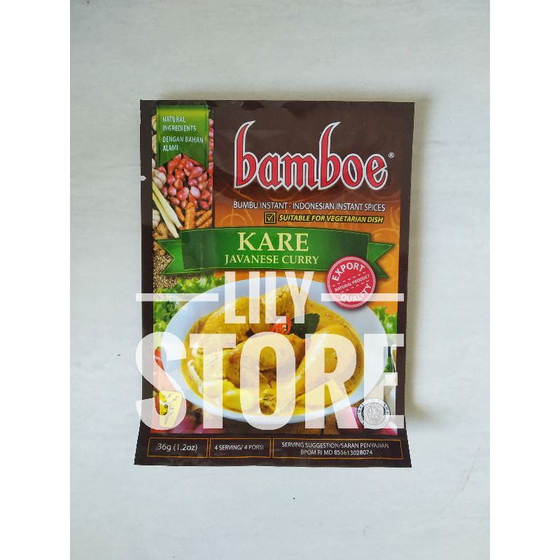 

Bamboe / Bambu Export Bumbu Kare 36g