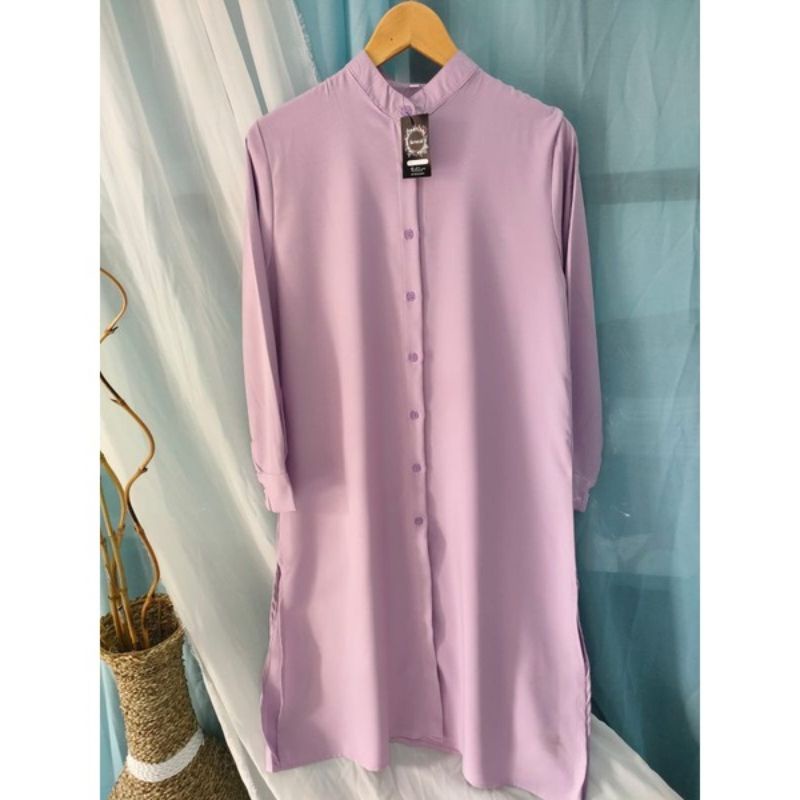 LONG TUNIK POLOS/TUNIK PANJANG KERJA KULIAH/TUNIK LONG WANITA
