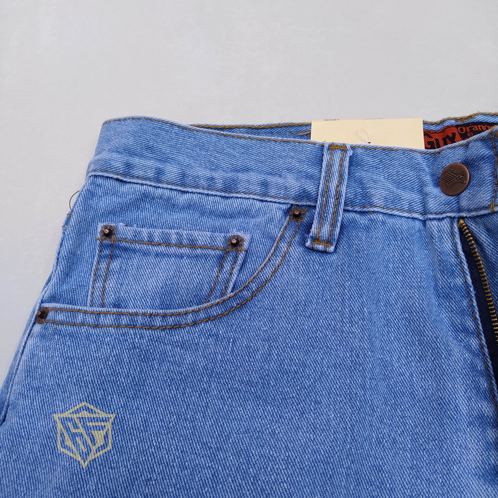 Jeans Lea 606 Original Denim Celana Panjang Pria Model Standar Warna Biru Muda Size 28 - 38