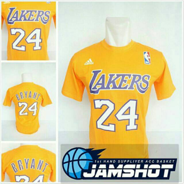 KAOS BASKET  TSHIRT ADIDAS KOBE KUNING - LAKERS