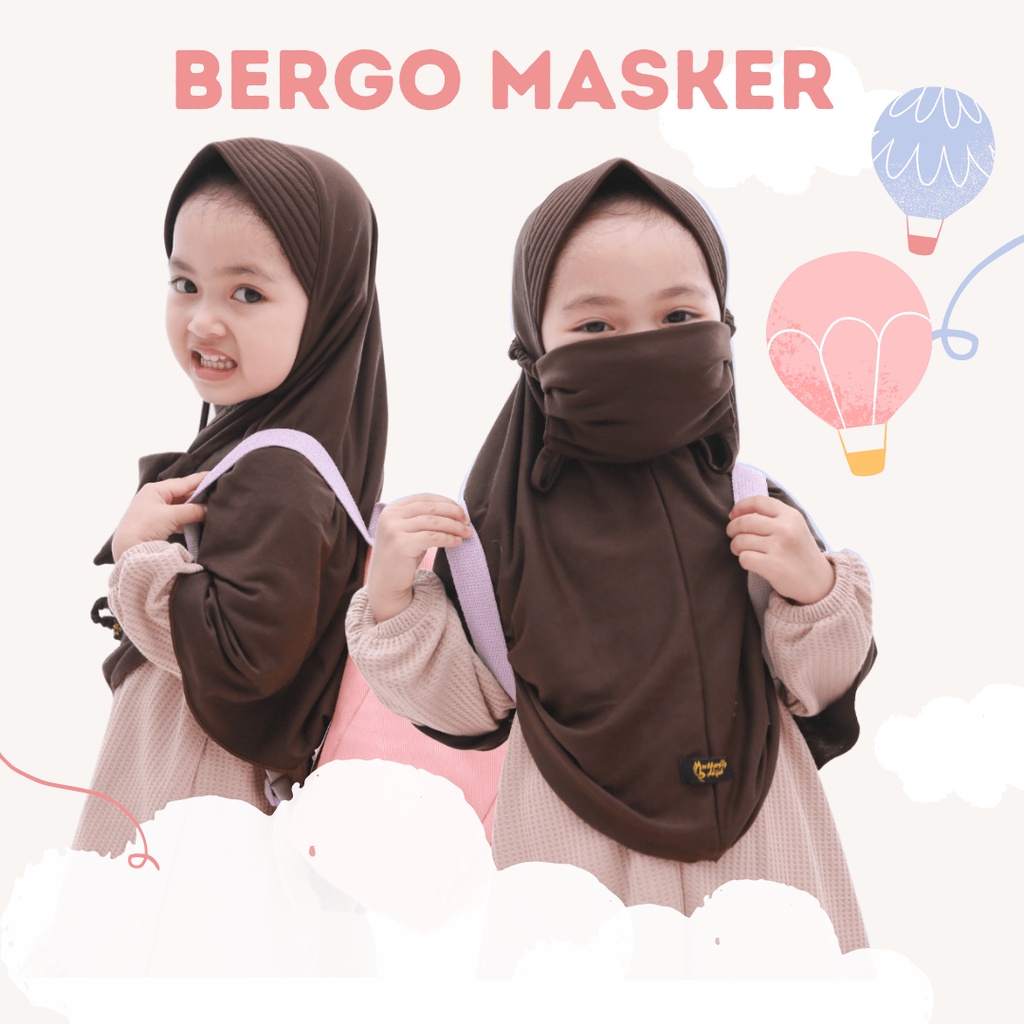 Hijab Anak Terbaru Plus Masker Lucu PE