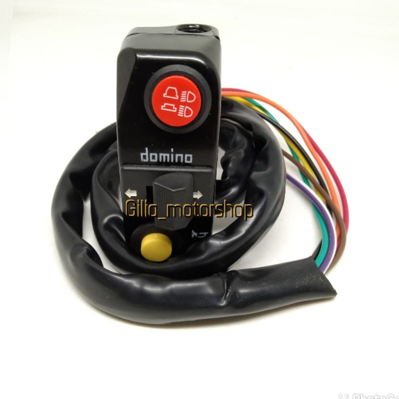 Saklar Kiri Domino Sen Klakson lampu jauh dekat 3 tombol Domino Thailand Import Universal Motor