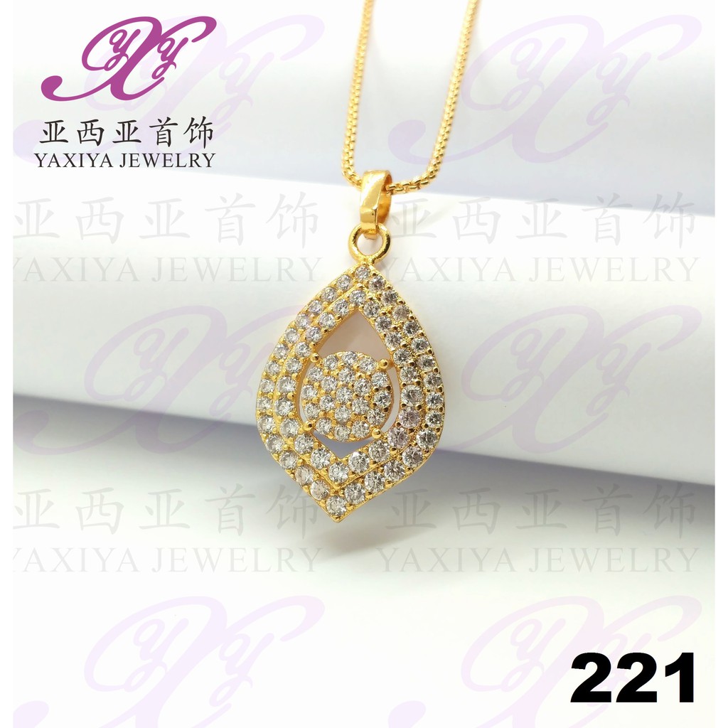 

Liontin Permata elegant motif Perhiasan imitasi Gold 18k Yaxiya 221
