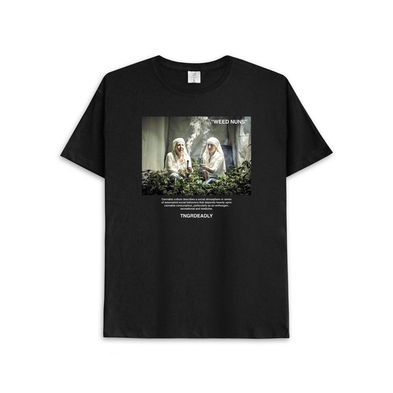 TNGR T-Shirt Weed Nuns Black Tees (COD)