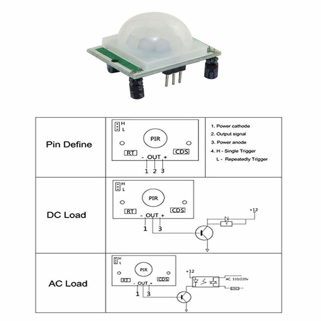 [HAEBOT] PIR Sensor Phyroelectric HC SR501 Infrared Sensor Gerak 3 Pin 5V Arduinoo Module Modul Motion Detection