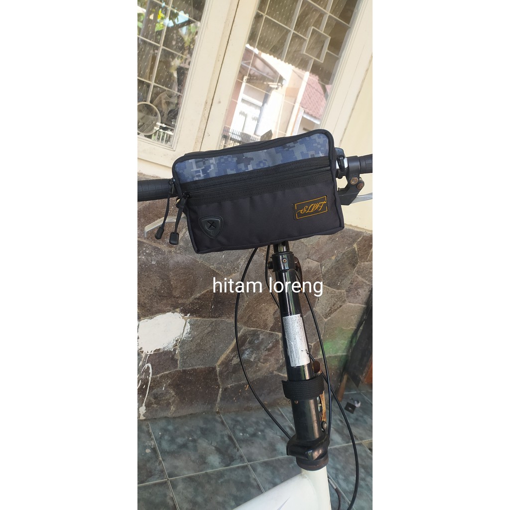 Tas Sepeda Lipat MTB Selempang  tas stang tas sepeda V4