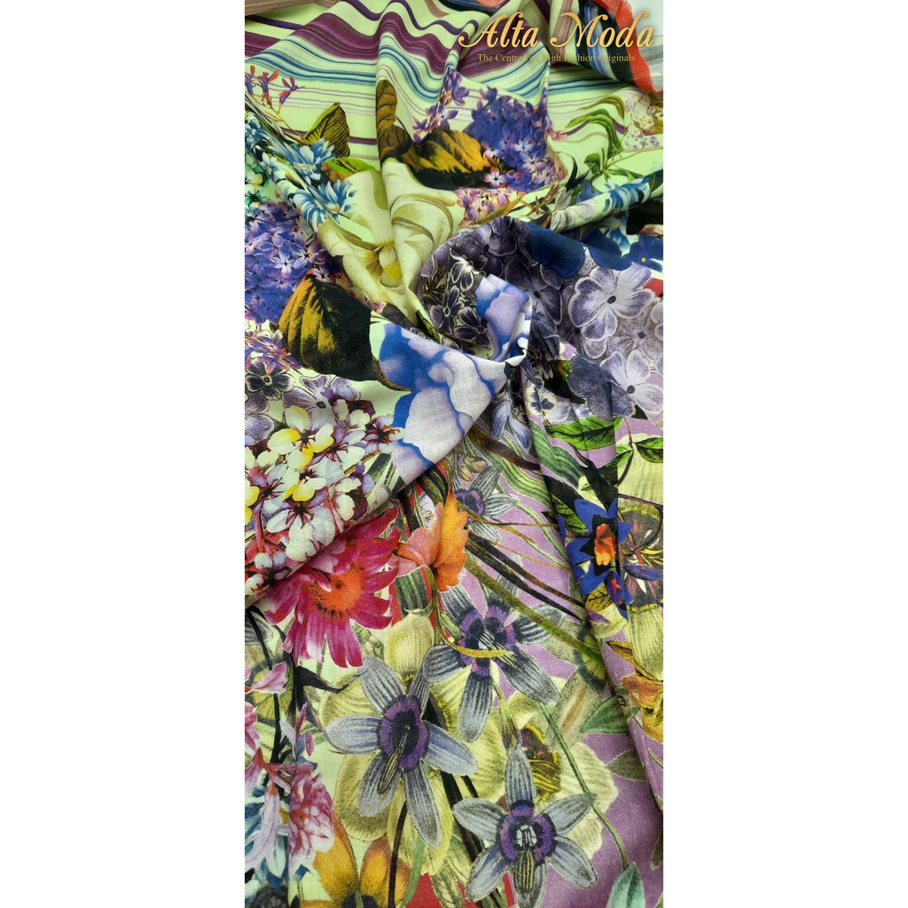 

Alta Moda Linen Motif Fancy Floral Colorful Kain (1 M)