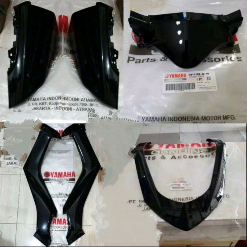 delta box sepasang sayap bawah dagu lis visor nmax lama hitam metalik ori yamaha