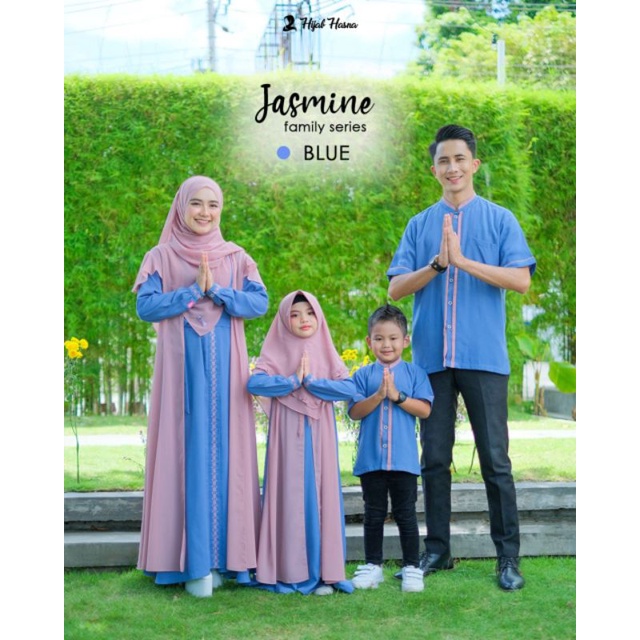 READY TANYAKAN STOK Sarimbit Jasmine by Hasna Hijab - Matterial Torino Alexander + Cerruty