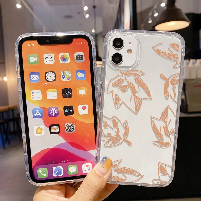 REALME Case Motif Lukisan Daun Untuk OPPO A74 A54 A94 A93 A57 A59 A8 A83 A9 F1S A39 A15 A15S A53 A32 A33 S A37 A35 A16 A16S A54S A52 A9 A7 2020 A7
