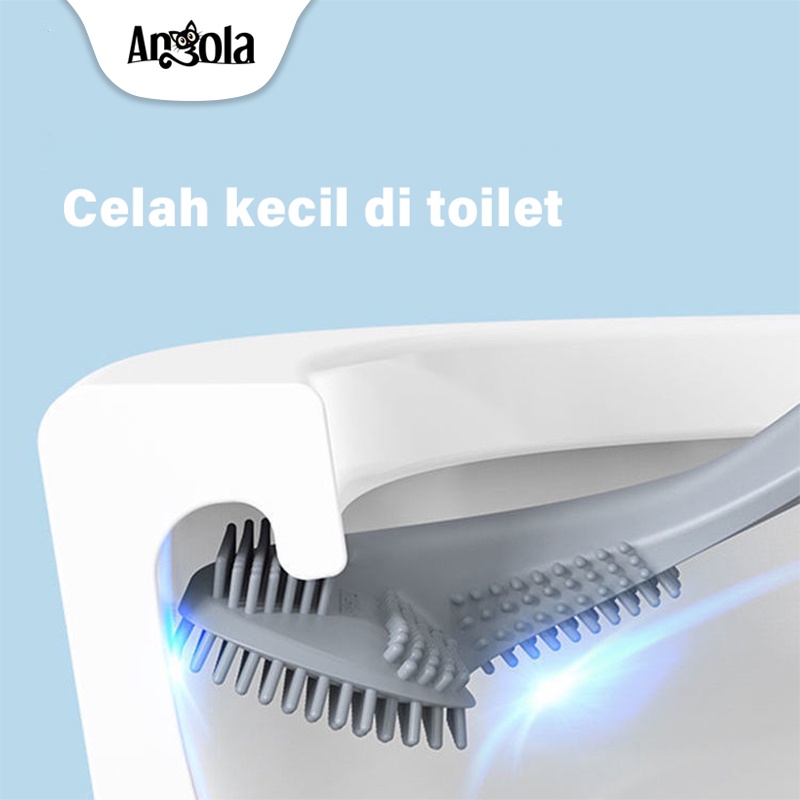 Sikat WC Silikon  Brush Toilet Silicone Sikat Pembersih Kamar Mandi ZARAZU