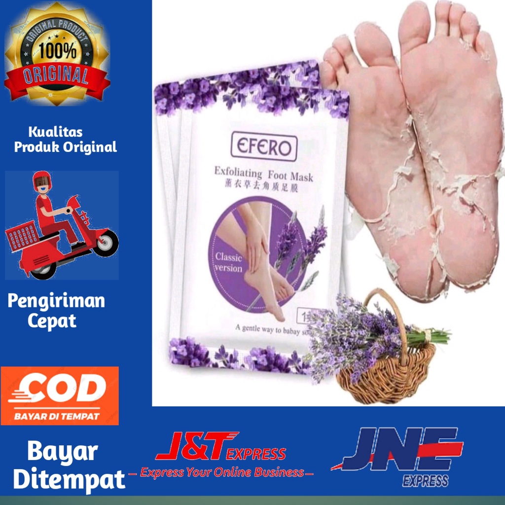 [BISA COD] Masker Kaki Efero Pengelupas Kulit Mati Masker Kaki Pecah Kering Foot Peeling Feet Mask Exfoliating