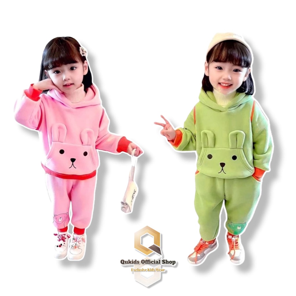 SETELAN HOODIE SWEATER ANAK TANGGUNG PEREMPUAN LAKI-LAKI 1 2 3 4 5 TAHUN MOMO BEAR / BAJU HANGAT ANA