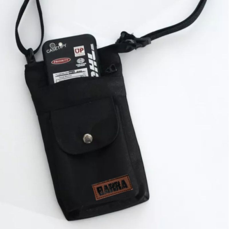 tas selempang pria - hanging wallet pouch pria - tas bahu pria - tas hp pria - Sling bag mini pria