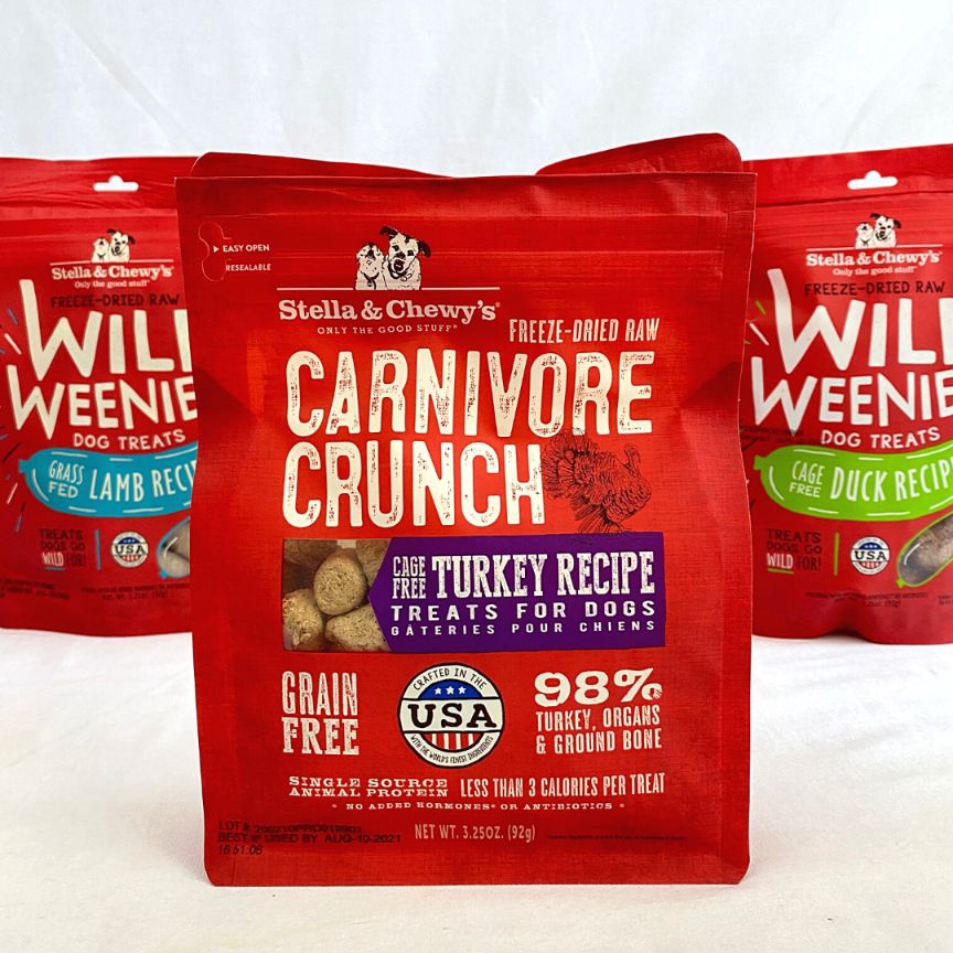 

STELLAANDCHEWYS Snack Anjing Carnivore Crunch Turkey 92g