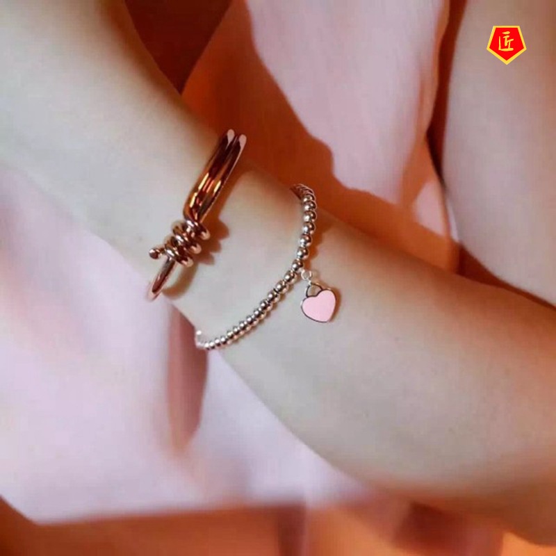 [Ready Stock]Simple Elegant Heart-Shaped Bracelet