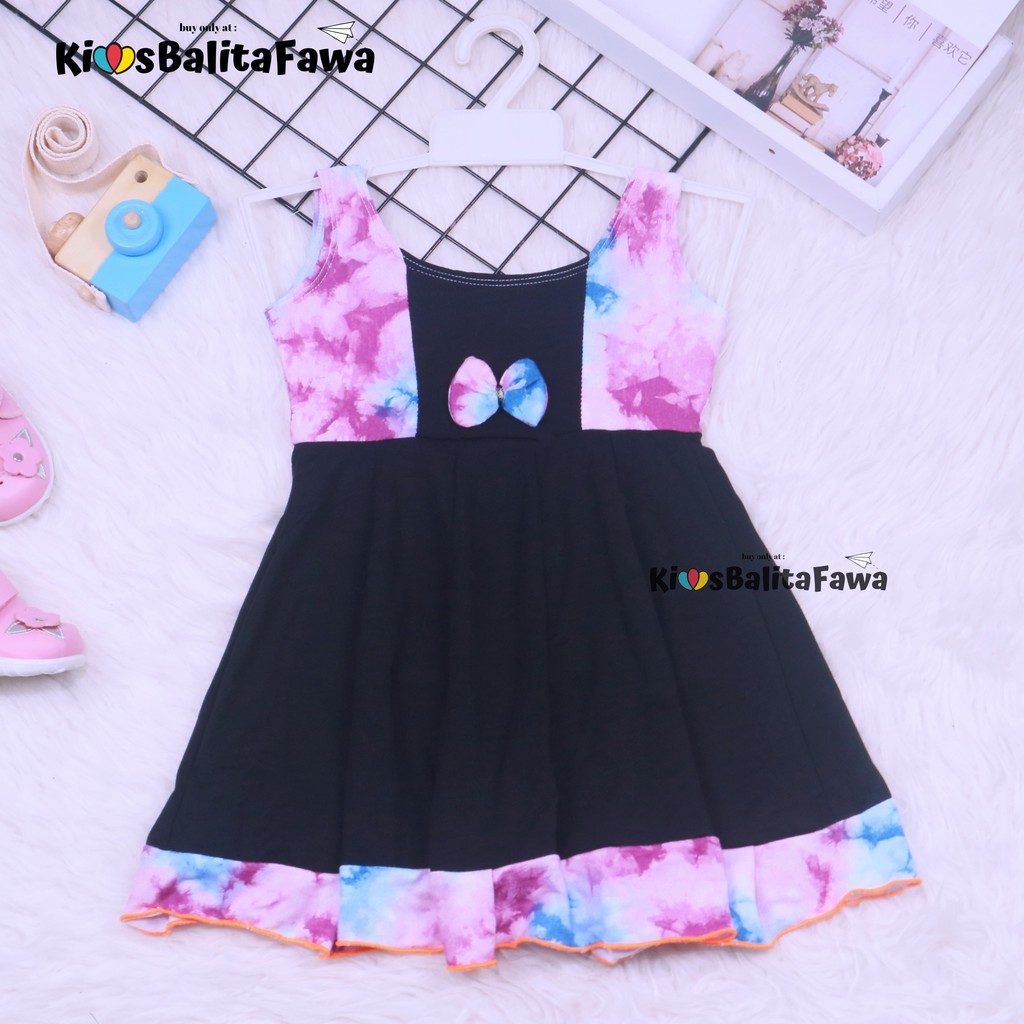 Dress Aurora uk 3-4 Tahun / Baju Anak Perempuan Yukensi Murah Adem Pakaian Pesta Gaun Dres Batik