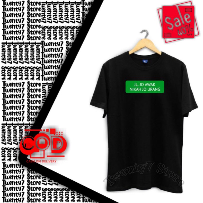 Baju Kaos Pria Distro Minang Jalan Jo Awak Nikah Jo Urang