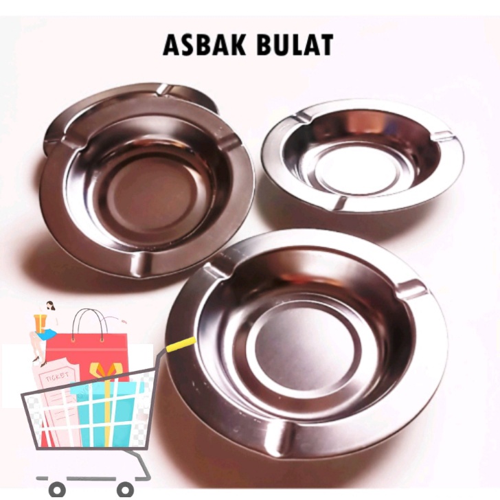 Asbak bulat /asbak puntung rokok/asbak stainless murah - ACC PLUS