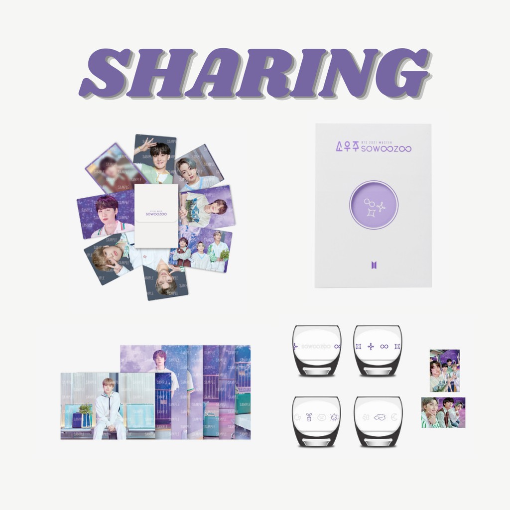 [PO]SHARING BTS:2021 MUSTER SOWOOZOO MERCH - Mini Photocard (PC) /Postcard Book/Poster Set/Glass Set