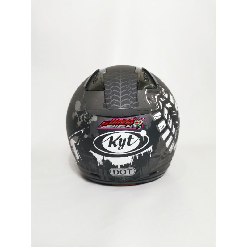 HELM KYT DJ MARU MOTIF 10 GUNMETAL DOFF HELM TOURING KYT DJMARU MOTIF MURAH HELM KYT DJMARU ORIGINAL-7