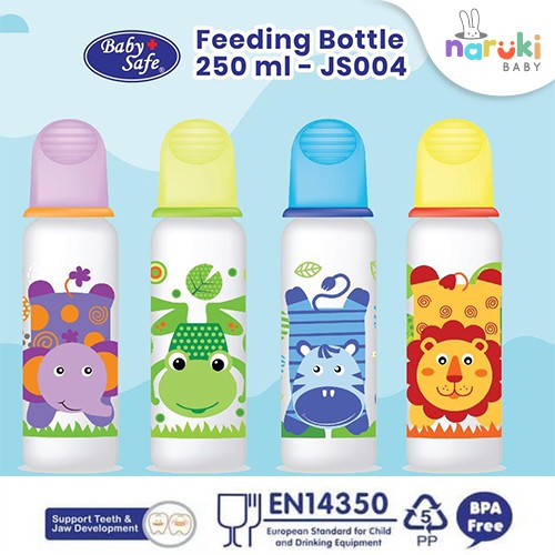 Baby Safe Botol Susu Karakter Babysafe Feeding Bottle 250 ml JS004