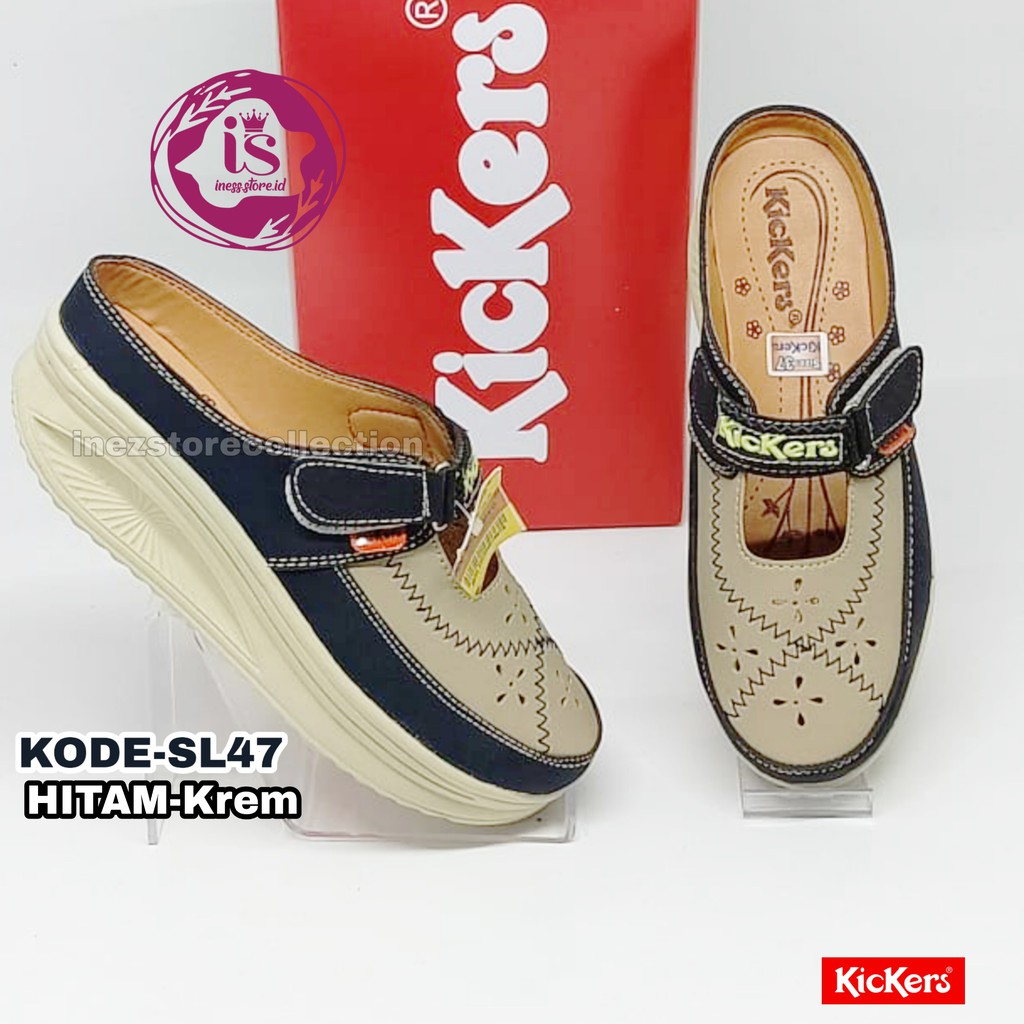 WEDGES SANDAL WANITA KICKERS BERKUALITAS KODE SL47 MURAH GROSIR