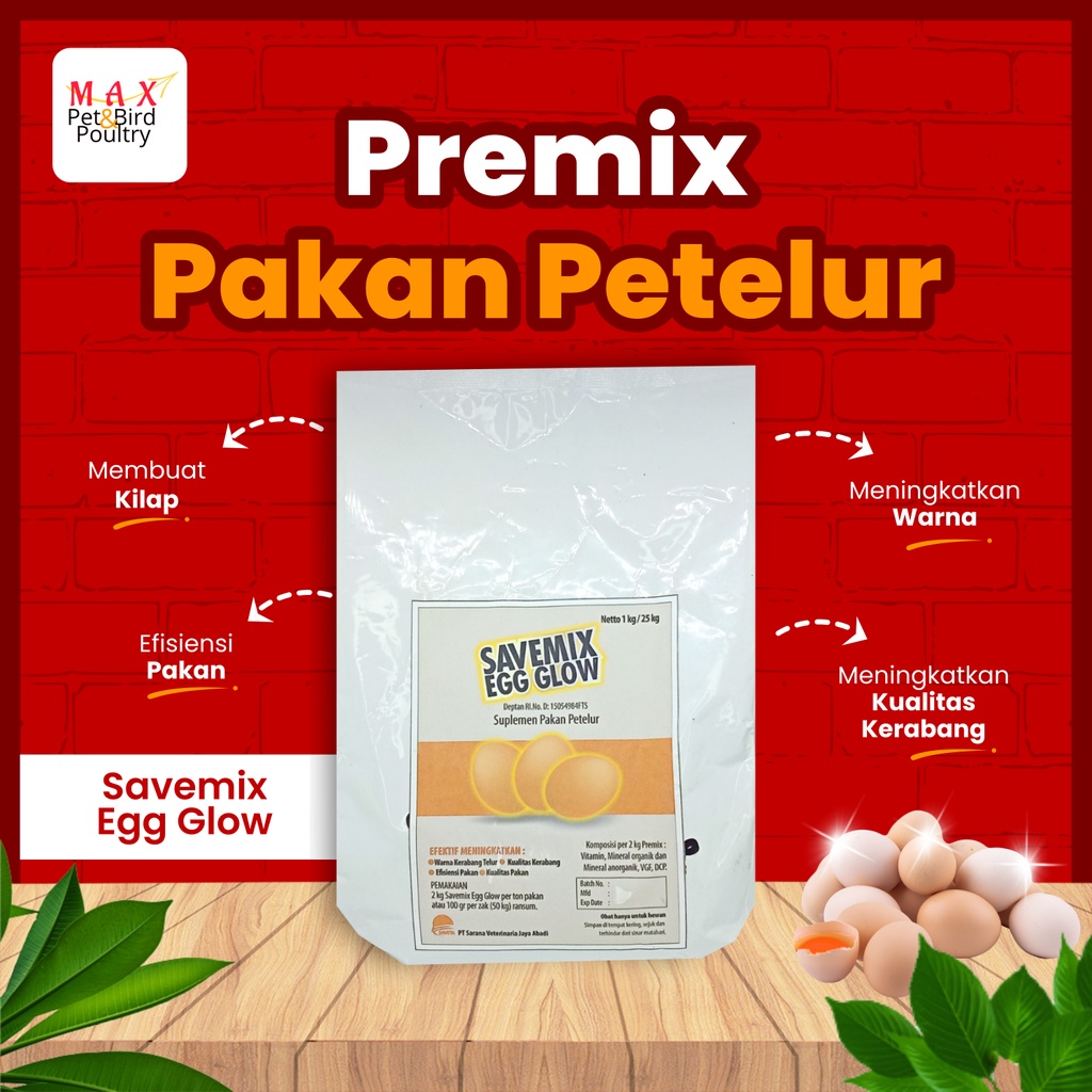 Premix EGG GLOW 1 Kg - premix ayam petelur - premix bebek petelur - premix ayam - premix pakan ayam 