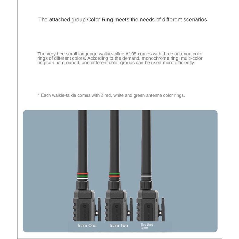 BEEBEST A108 - Mini Portable Handy Radio Walkie Talkie 16 Channels 2W - Radio Panggil Dua Arah (Two-Way Radio) dari BEEBEST