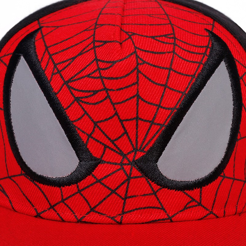 Topi Baseball Motif Print Kartun Spiderman Bahan Katun Gaya Hip Hop Untuk Anak Laki-Laki / Perempuan