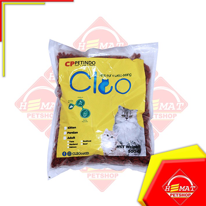 Makanan Kucing Cleo Adult Cat Food Repacking 500 gram