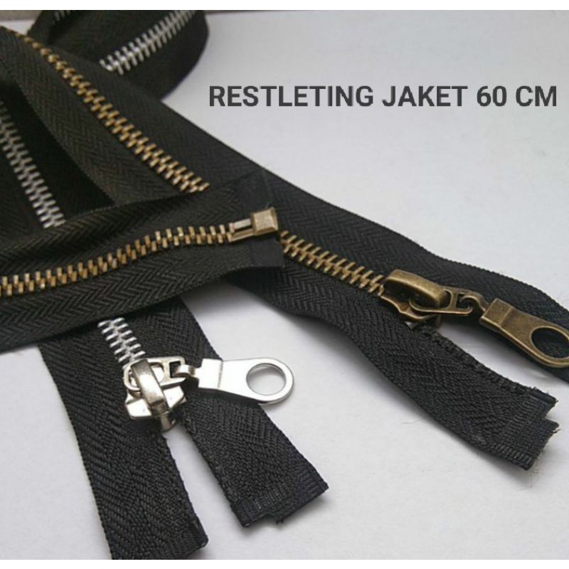 RESLETING JAKET / SLETING JAKET /RITSLETING ZIPPER GIGI BESI PANJANG 60 CM