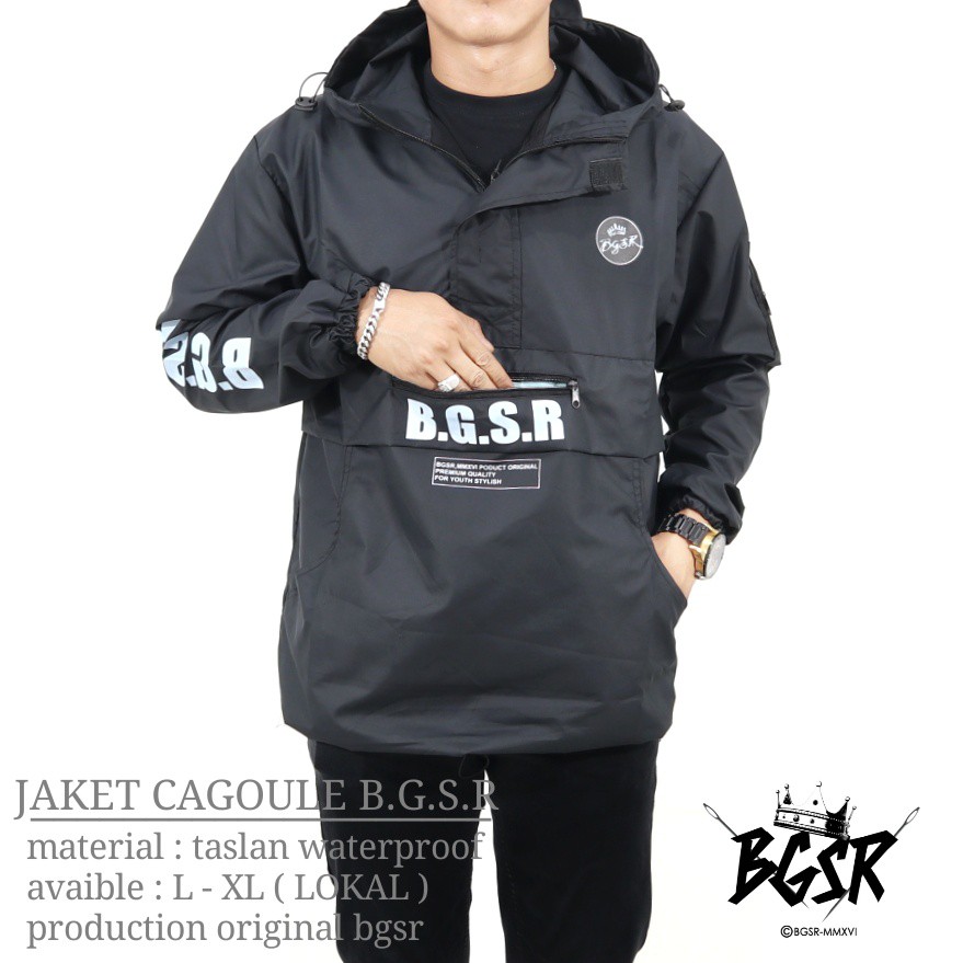 JAKET CAGOULE HOODIE TASLAN WATERPROOF | JAKET GUNUNG HIKING WINDBREAKER PARASIT ANTI AIR