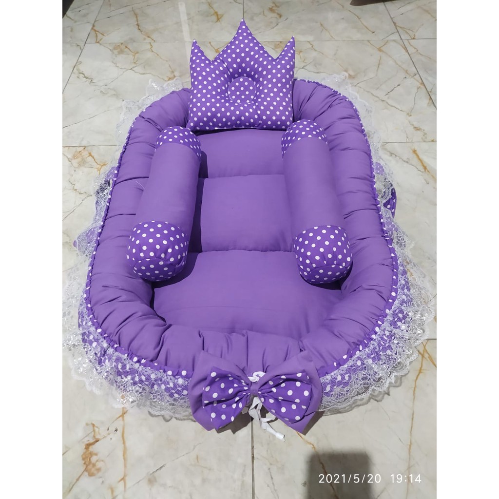 [PAKET MURAH] KASUR BABY NEST BAYI RENDA + PITA SET BEDCOVER FREE BONUS TAS + BANTAL KOTAK