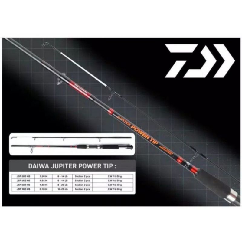 joran spining daiwa Jupiter power tip 502 562 602 662 702 902 1002 JPS