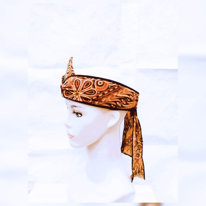 Iket kepala sunda motif seragam pangsi /iket sunda anak&amp;dewasa motif batik pangsi/sonagar/iket kepala tali