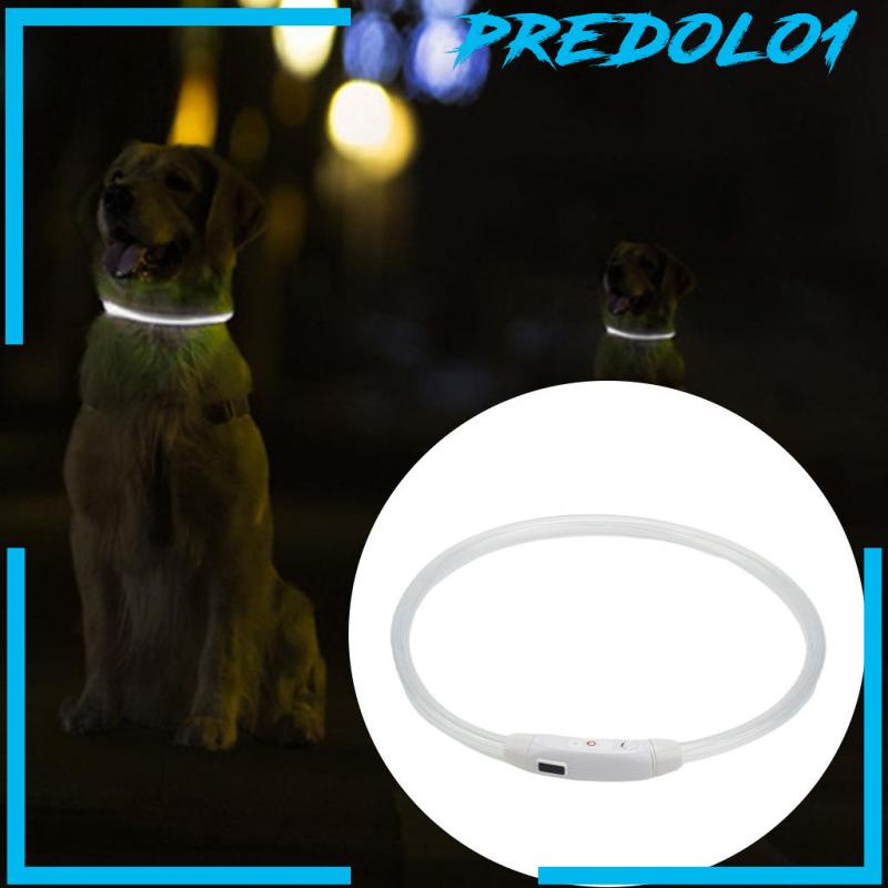 [PREDOLO1] USB Rechargeable LED Dog Pet Collar Flashing Luminous Safety Light Up