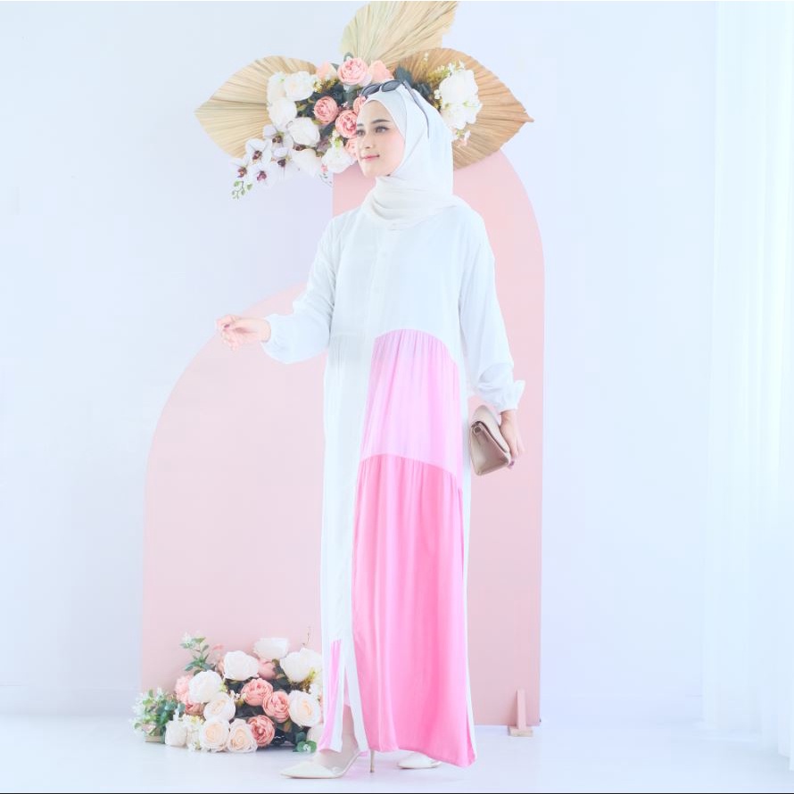 (AMD) GAMIS YUANA MAXI BUSUI DRESS WANITA RAYON